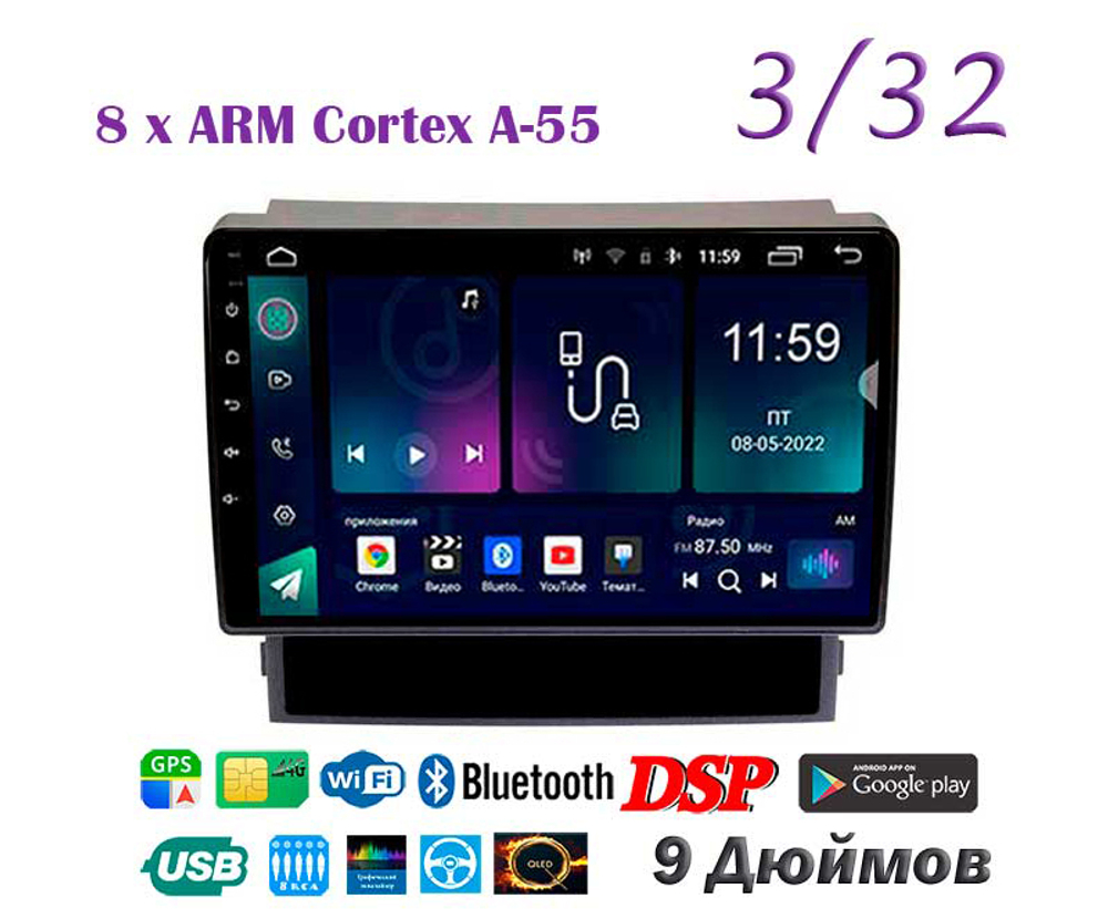 Topway TS18 3+32GB 8 ядер для Toyota Alphard 2008-2015