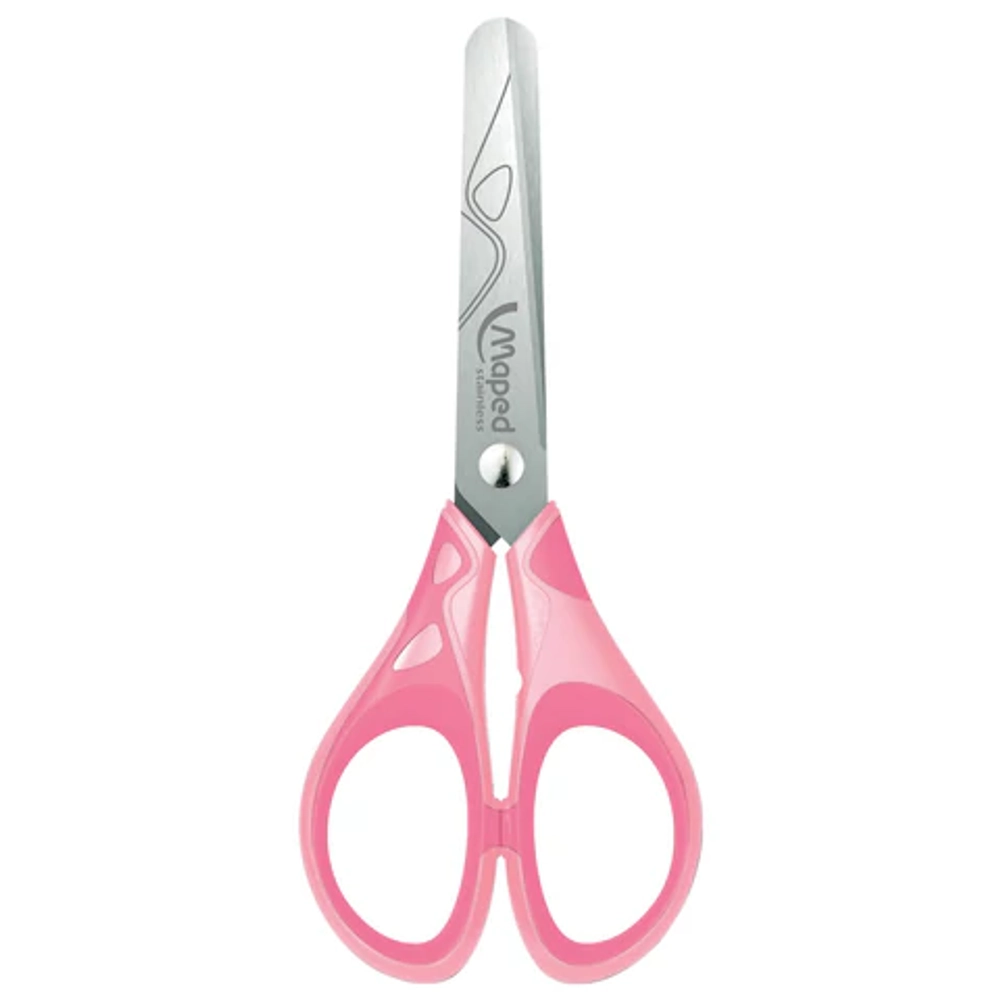 Ножницы MAPED (Франция) "Essentials Soft", 130 мм, закругленные, цвет ассорти, 464411