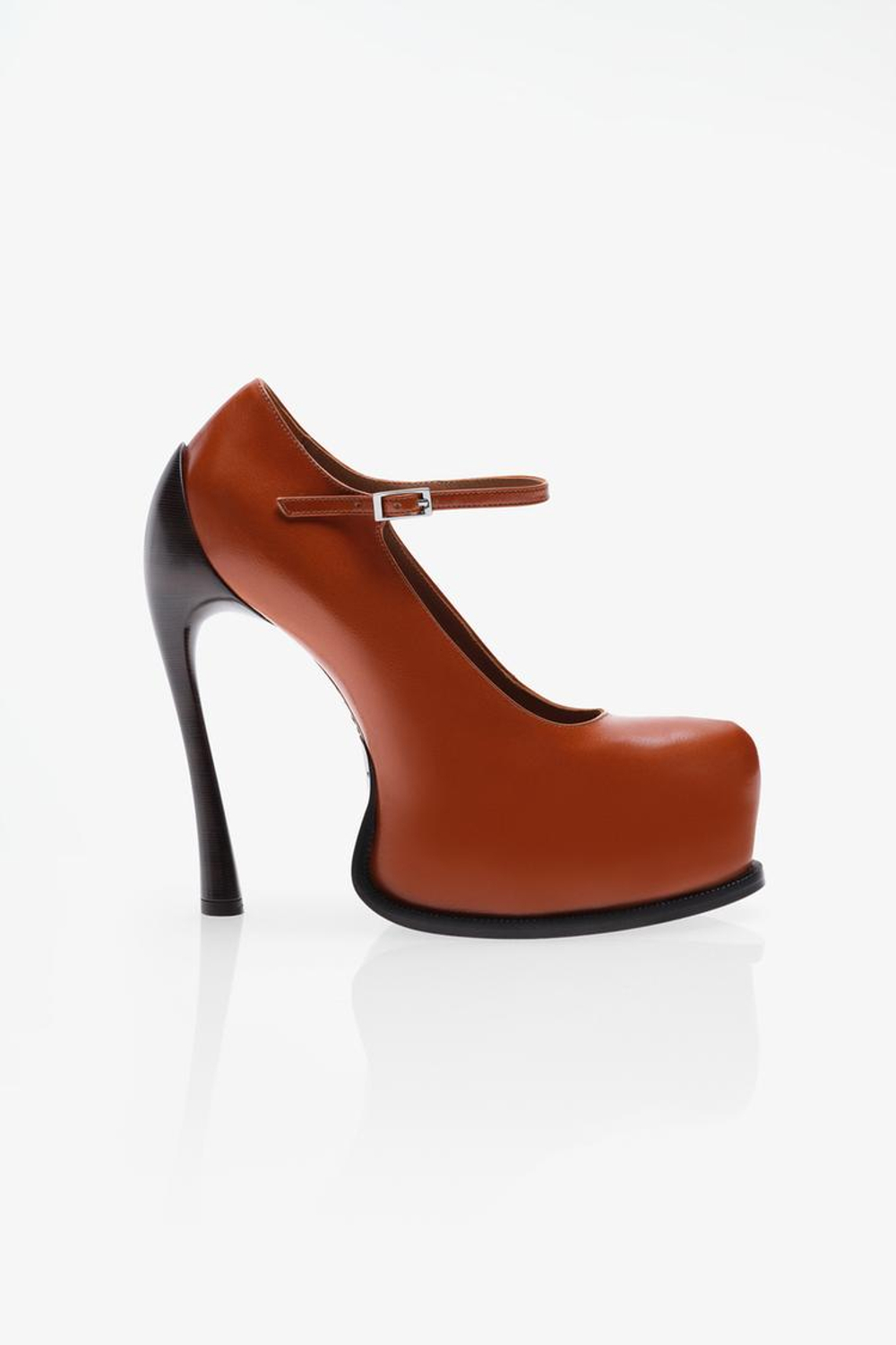 ZARA X JOHN GALLIANO ТУФЛИ НА ПЛАТФОРМЕ, КОРИЧНЕВЫЙ