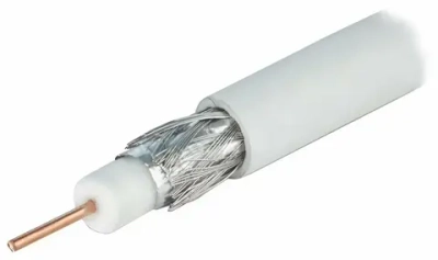 Кабель RG-6U антенный 1м белый 75 Ом