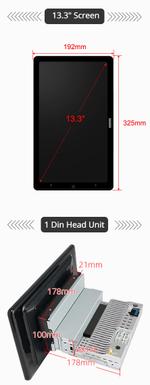 Магнитола для с вращающимся экраном 13.3" - Kuberg OL-1013-Q Android 10, Быстрая, CarPlay 4G-SIM слот
