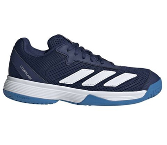 Детские Кроссовки теннисные  Adidas Courtflash K - dark blue/cloud white/bright blue