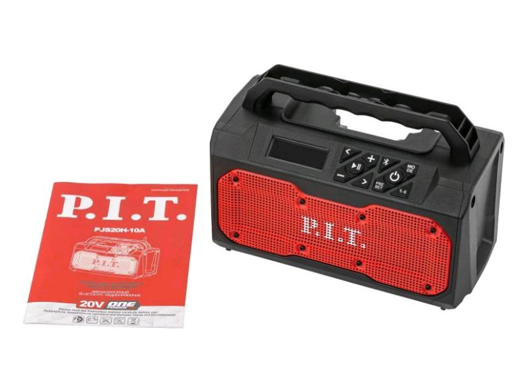 ЕАС bluetooth-радио АККУМ. PJS20H-10A SOLO (20В,85.7-108 МГц, 2х10 Вт, USB 2.0, выход: 5В, 2.1А)