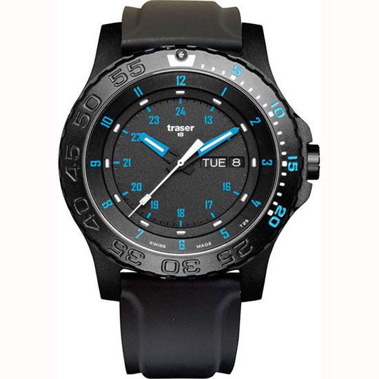 Швейцарские тактические часы Traser P66 BLUE INFINITY 105547