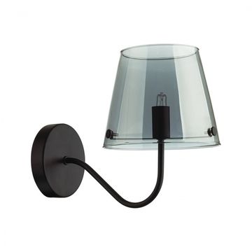 Бра 1*G9 6570/1W чёрный/дымчатый Smoky Lumion