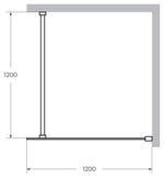 Душевая перегородка Cezares LIBERTA-L-1-120-120-C-NERO