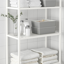 IKEA KUGGIS  (ИКЕА КУГГИС)  -  Контейнер - светло-серый 18x26x8 см