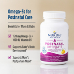 Nordic Naturals, омега-3 для применения в послеродовой период, со вкусом лимона, 60 капсул
