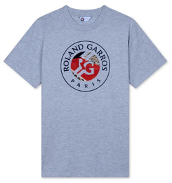 Мужская теннисная футболка Roland Garros Toulouse Court Logo - серая