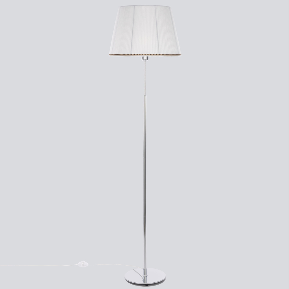 Citilux Линц CL402970 Торшер хром с белым абажуром