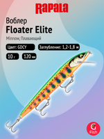Воблер рыболовный Rapala Floater Elite 85, 8,5 см, 6,5 г, плавающий, до 0,9 м, GDPSD