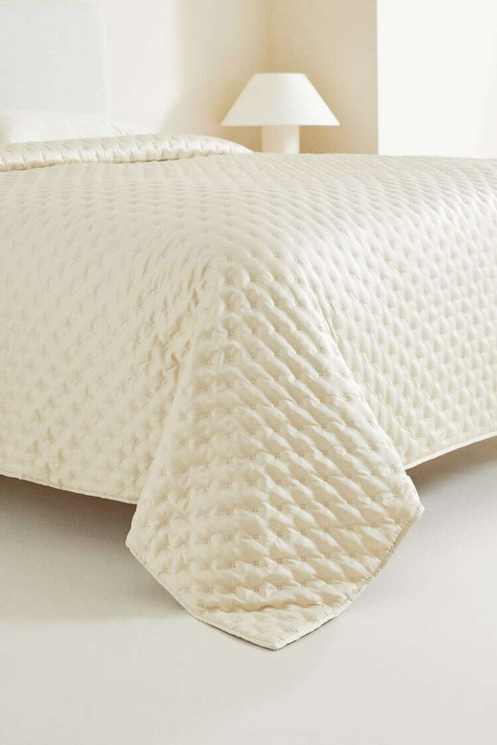 ZARA HOME ПРОСТОЕ АТЛАСНОЕ ОДЕЯЛО, КАВА