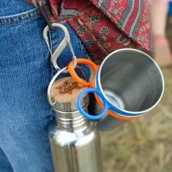 Набор стаканов Klean Kanteen Steel Cup 10oz (296 мл) + силиконовые держатели, - 4 шт