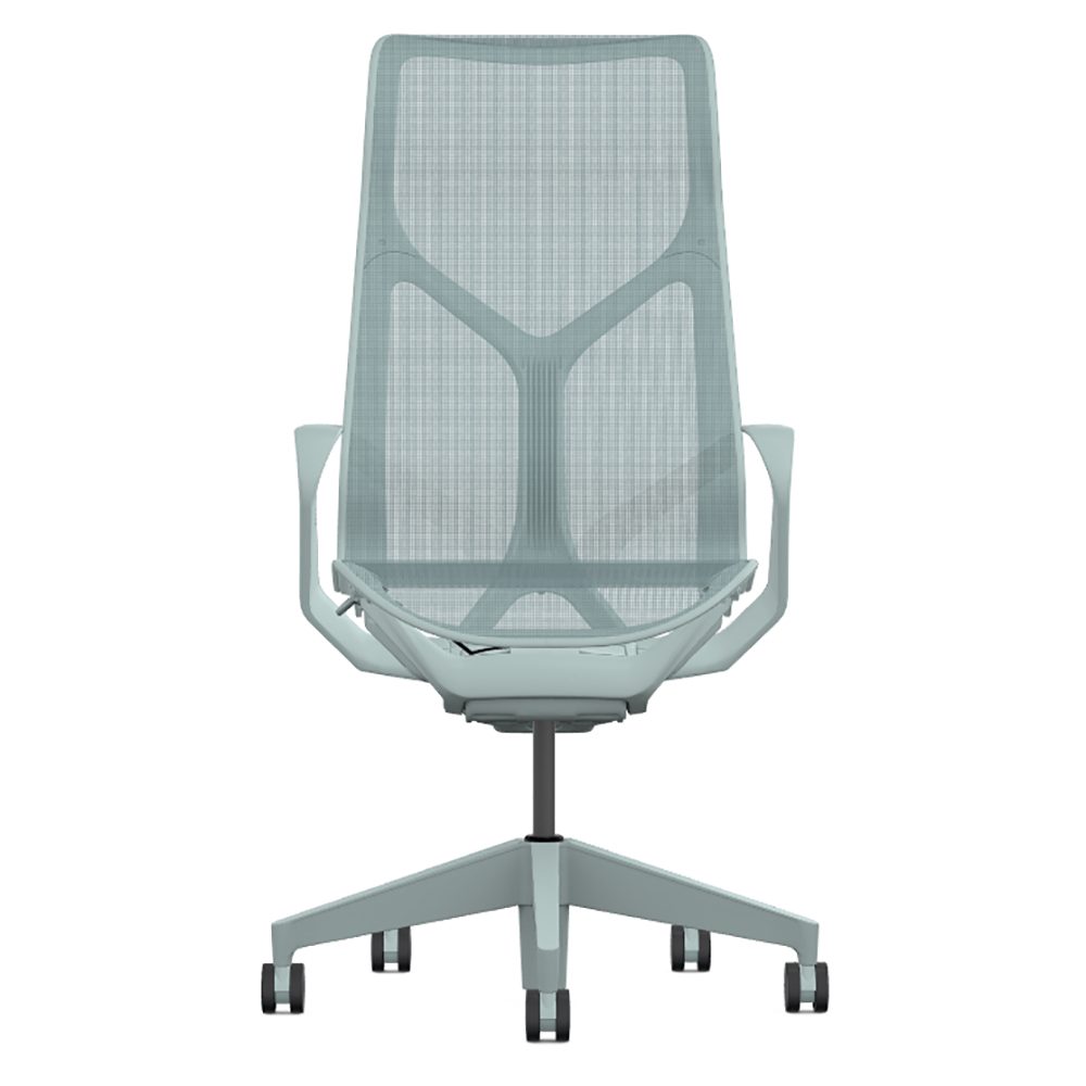Кресло Herman Miller Cosm, высокая спинка, цвет Glacier, нерегулируемые подлокотники