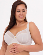 Бюстгальтер с мягкой чашкой plus size из микрофибры и двойной сетки (Размер: 95G) (Цвет: телесный)