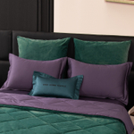 КПБ на резинке Сатин Velvet Premium с Одеялом VPR005, Евро, 4 наволочки, простынь 180*200*25