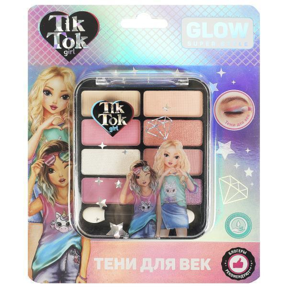 Тени д/век 8цв. 13г. с кисточкой YS98193-TTG (Tik Tok girl)