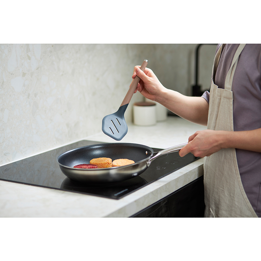 Лопатка с прорезями smartchef, 32 см, капучино-графит