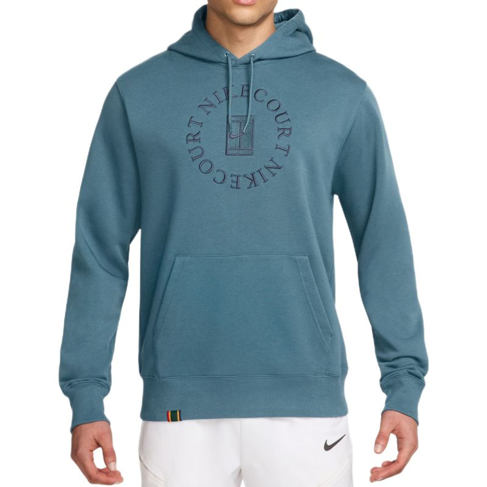 Мужская теннисная толстовка Nike Court Heritage French Terry Tennis Pullover — smoky blue/new slate
