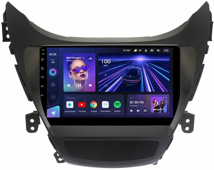 Магнитола для Hyundai Elantra 5 MD 2011-2013 - Teyes CC3 на Android 10, Быстрая, QLED, CarPlay, 4G SIM-слот