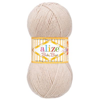 Пряжа Alize (Ализе) Baby Best / уп.5 мот. по 100 г, 240 м, 599 слоновая кость