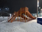 Зимняя деревянная горка Савушка "Зима - 9"