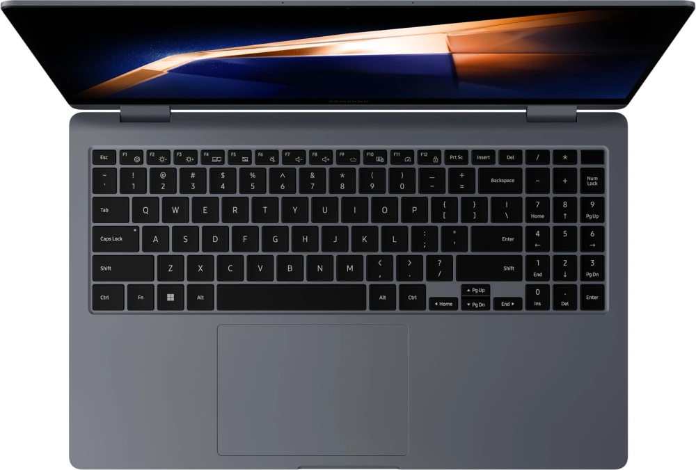 Ноутбук Samsung Galaxy Book 4 360 NP750 Core 7 150U 16Gb SSD512Gb Intel Graphics 15.6" AMOLED Touch FHD (1920x1080) Windows 11 Home grey WiFi BT Cam (NP750QGK-LG2IN)