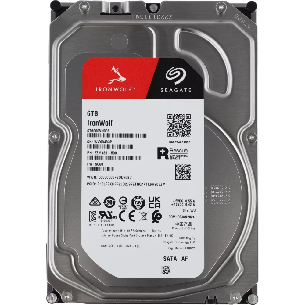 Жесткий диск Seagate IronWolf SATA-III 6TB (ST6000VN006)