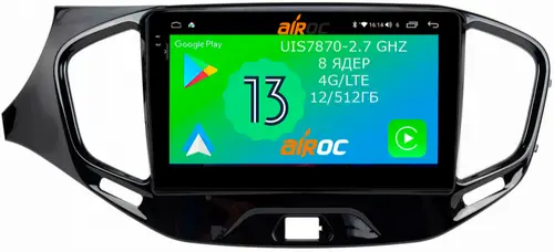 Магнитола для Lada Vesta 2015-2022, Vesta Cross - Airoc 2K AU-3003 на Android 13, Быстрейшая, SIM-слот