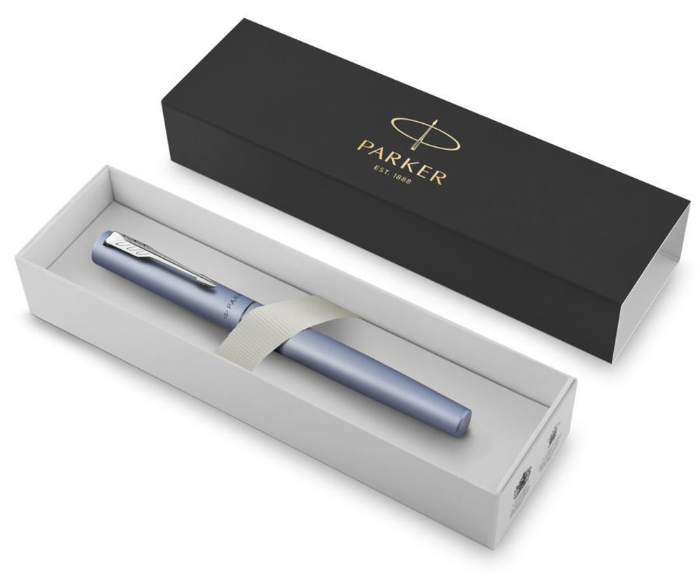 Parker Vector XL - F21 серебристый, перьевая ручка, F, подар.кор.