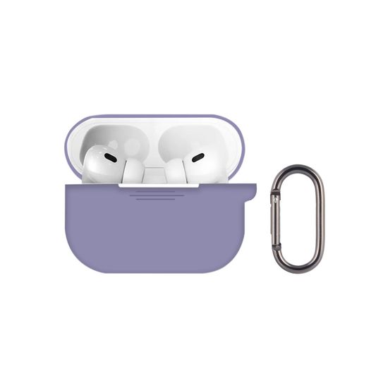Чехол силиконовый Protective Case с карабином для AirPods Pro 3 Фиолетовый