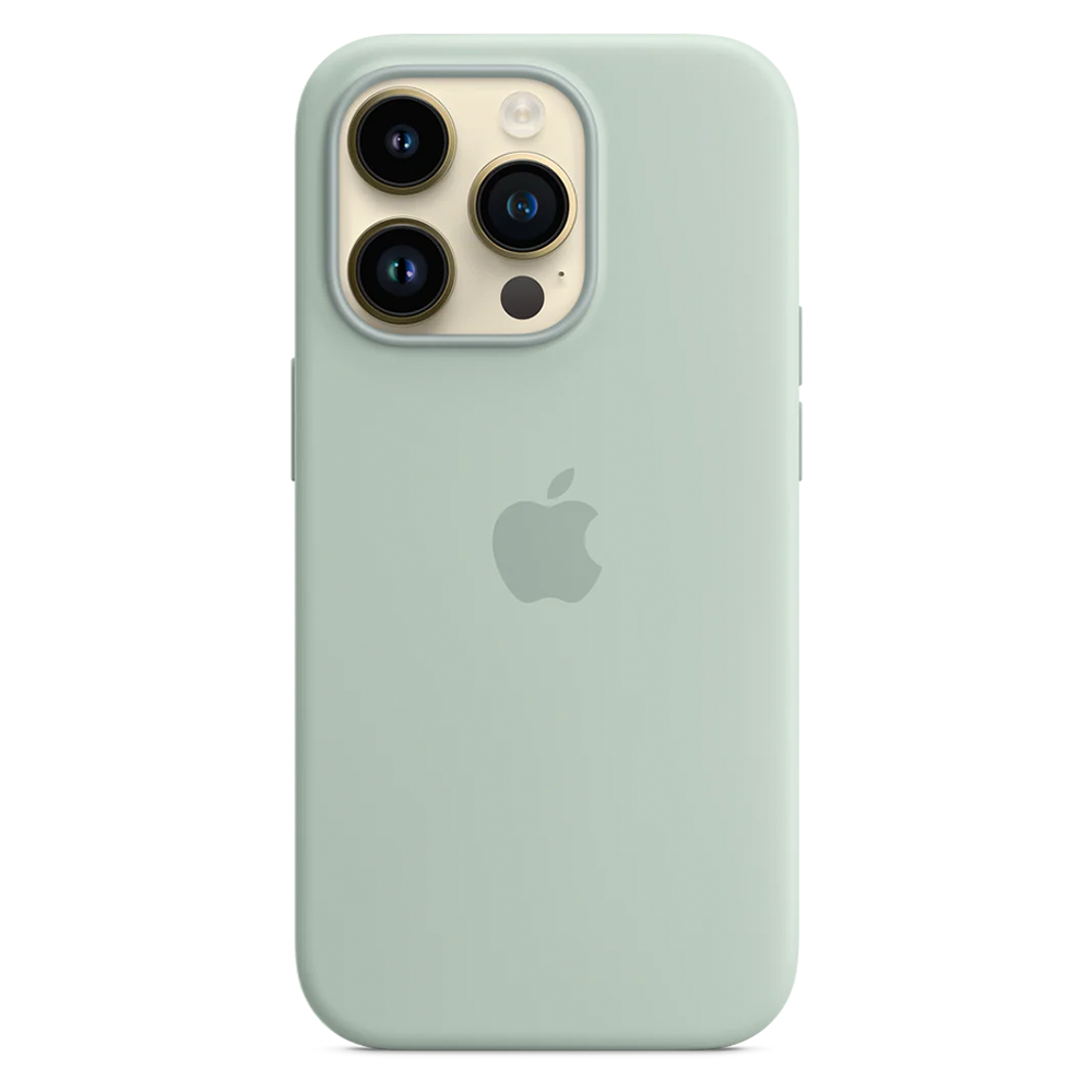 Силиконовый чехол с поддержкой MagSafe Apple Silicone Case для iPhone 14 Pro, Succulent (Агава)