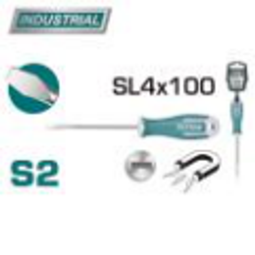 Отвертка SL 4/100мм TOTAL THT264100