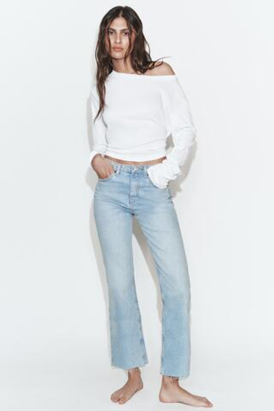 УКОРОЧЕННЫЕ ДЖИНСЫ-КЛЕШ TRF С ВЫСОКОЙ ПОСАДКОЙ — ZARA