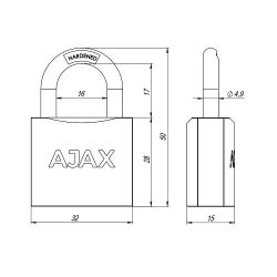 Замок навесной AJAX PD-01-32 /42231/
