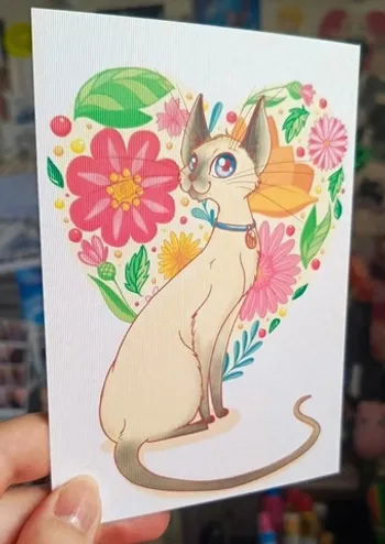 Открытка Космоолухи. Весенняя Котька