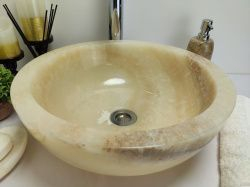 Раковина из оникса Bowl Yellow BO-60368 40x40x15 из натурального камня