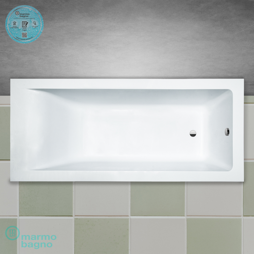 Ванна из литьевого мрамора Marmo Bagno Ницца 150х70