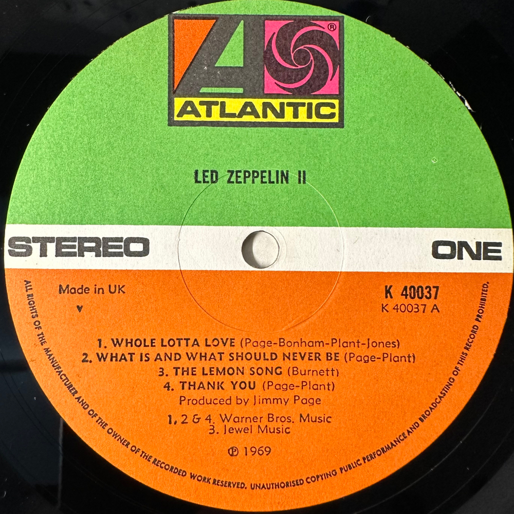 Led Zeppelin ‎– Led Zeppelin II (Англия 1973г.)