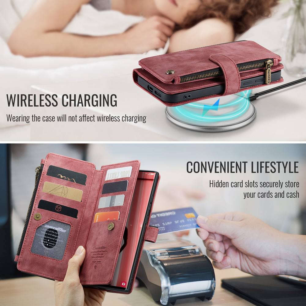 Многофункциональный чехол-кошелек CaseMe 3 in 1 Matte Wallet для Samsung Galaxy S26 Ultra