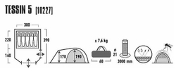 Палатка High Peak Tessin 5 [10228]
