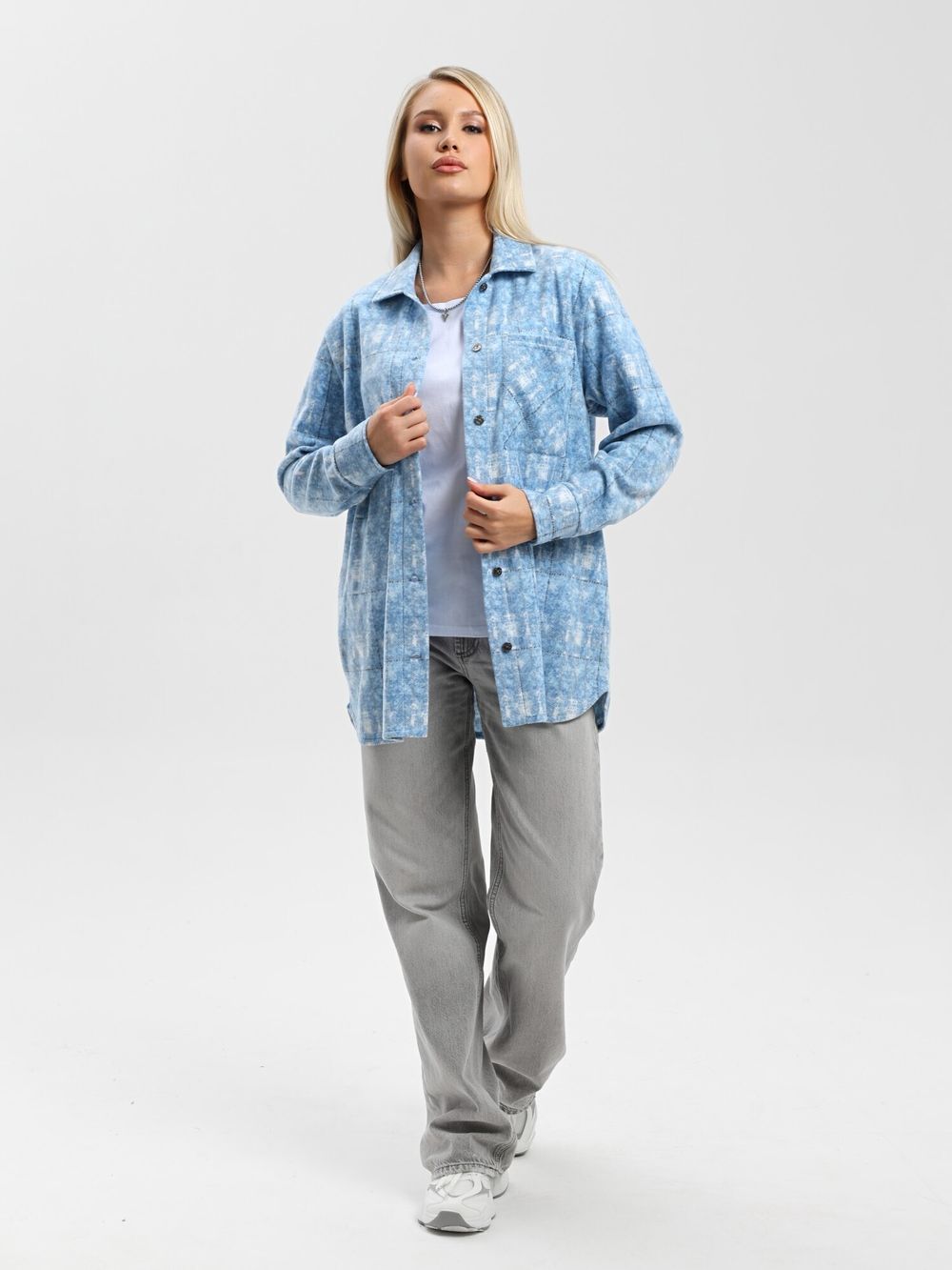 Рубашка Вселенная Виотекс ГОЛУБОЙ (Акция)