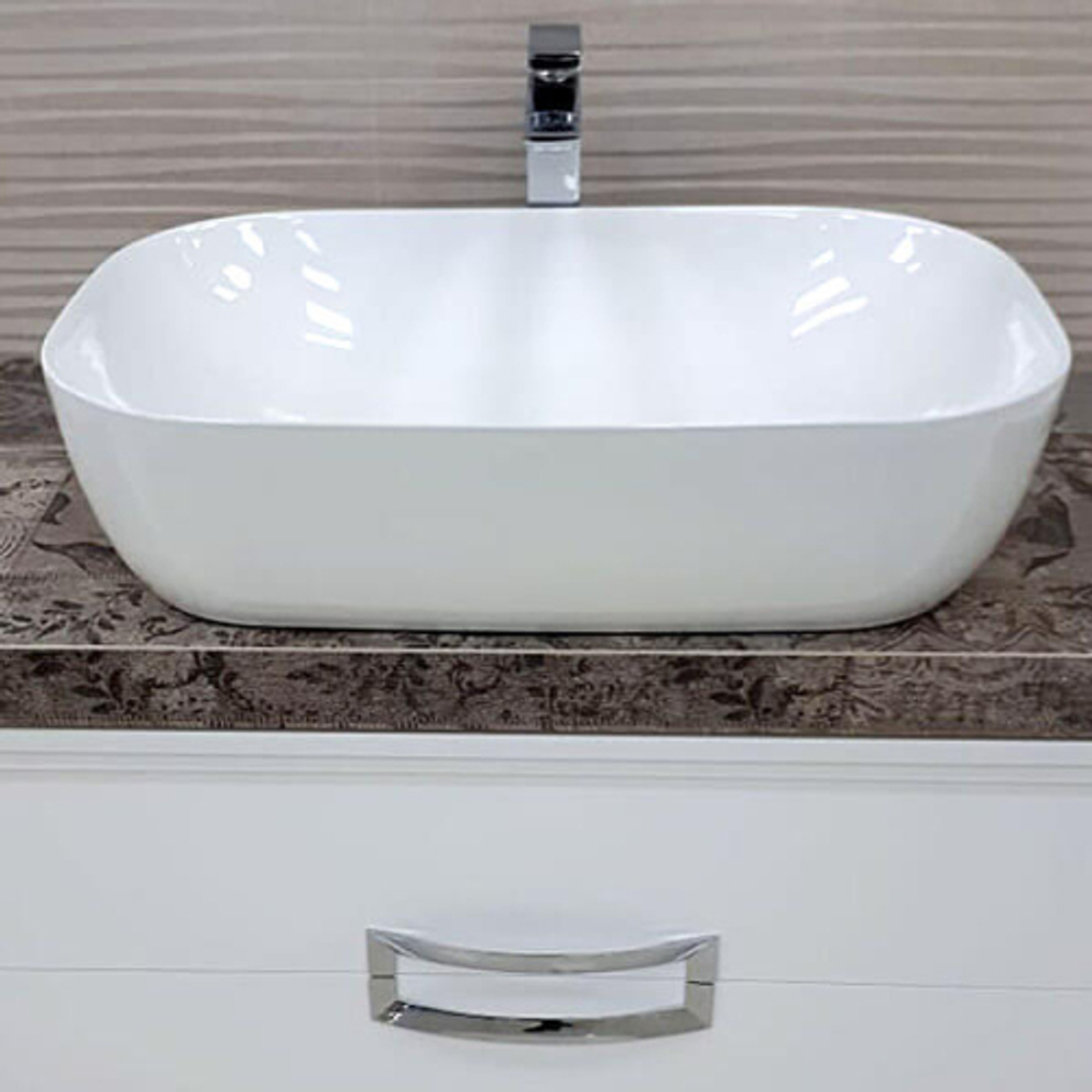 Раковина накладная AVS Камилла 61x40 белая 801-0215-61GW