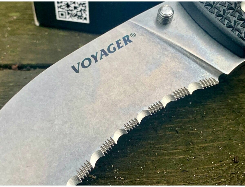 CS_29AXVS Extra Large Voyager Vaquero Serrated - нож склад., рук-ть Griv-EX, серр. клинок AUS10A