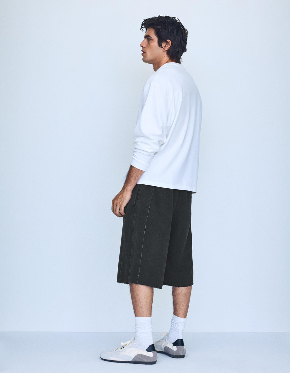 Мужские шорты-бермуды baggy fit - BERSHKA