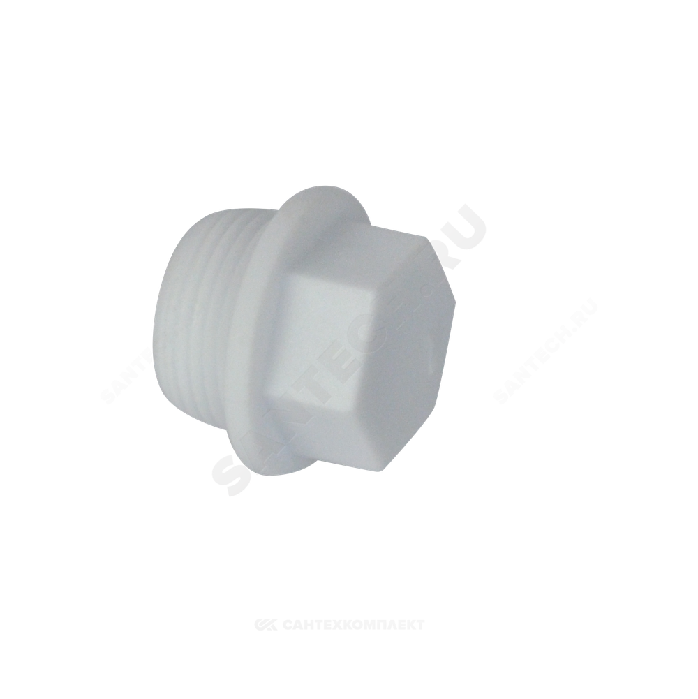 Заглушка (пробка) PP-R белая Дн 25х3/4" НР VALFEX 10163025