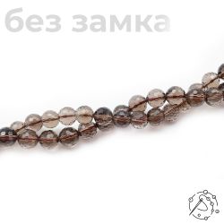 Нить бусин раухтопаз с огранкой 10 мм