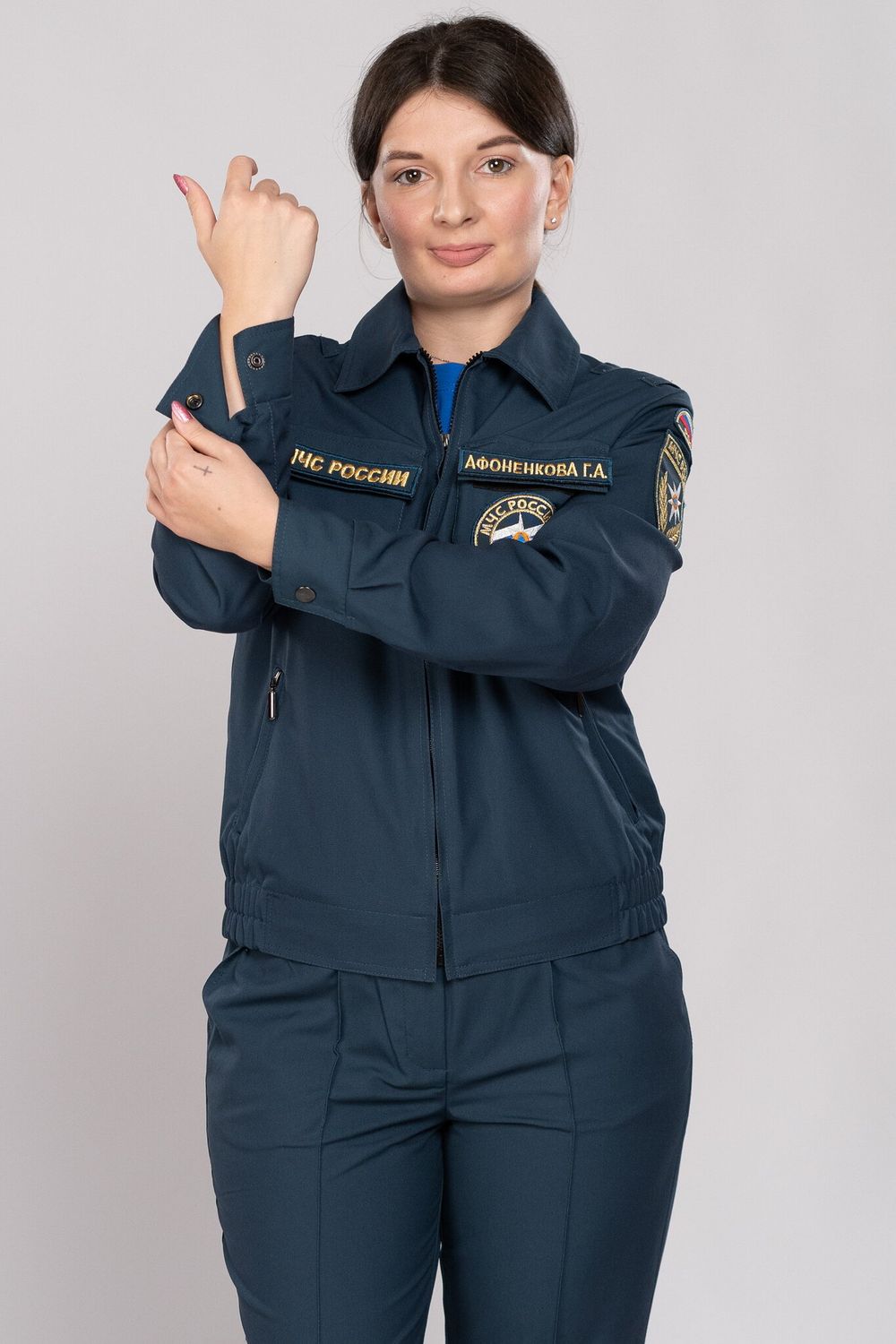 Костюм летний женский МЧС (Патруль-240, серо-синий)