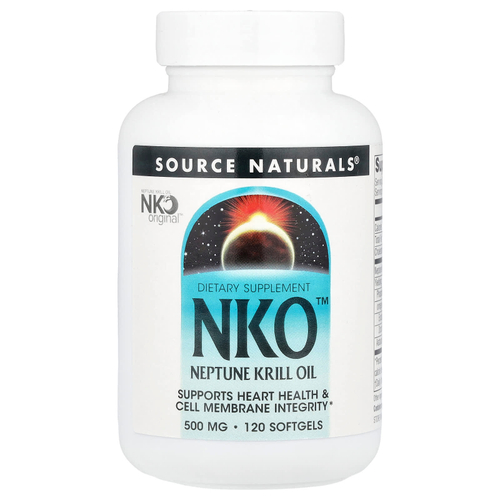 Source Naturals, NKO ™, масло криля Нептуна, 500 мг, 120 мягких таблеток