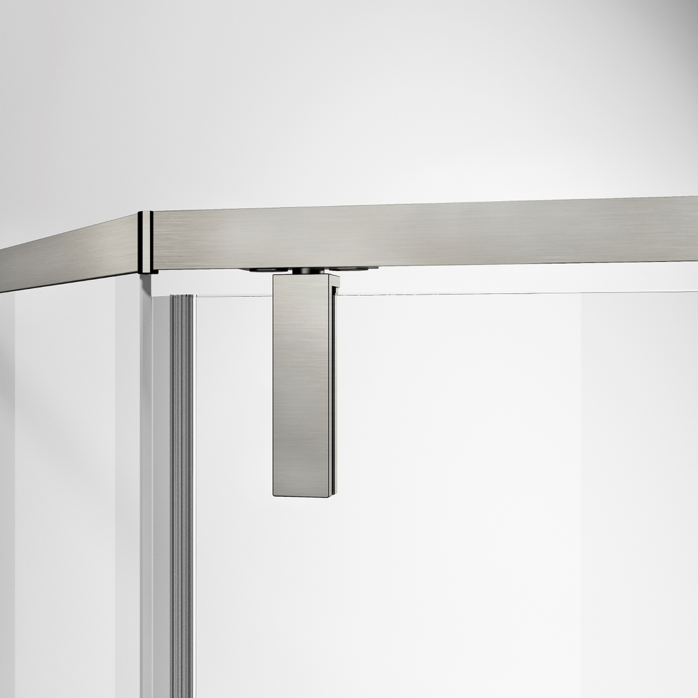 Душевой уголок Vincea Слим-Н (Slim-N) VSP-4SN100CLBN, 1000*1000, брашированный никель, стекло прозрачное